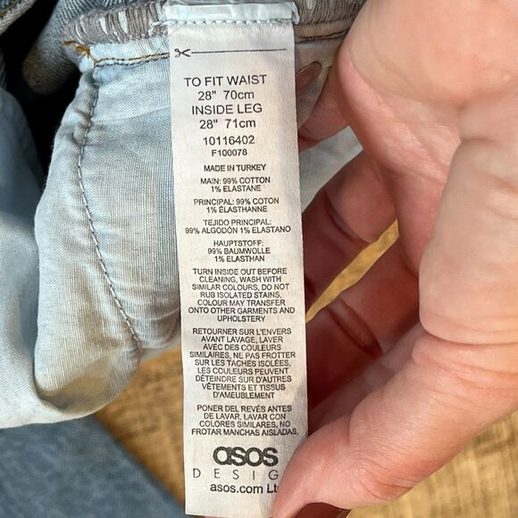 Asos Design Jeans Bootcut Flare Size 28P Petite Light Blue - Picture 7 of 8